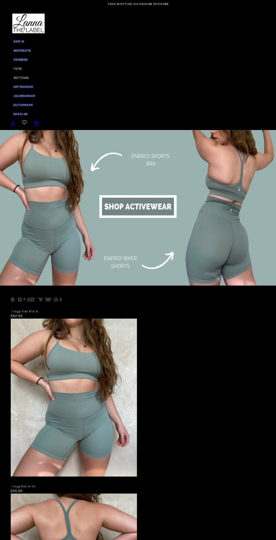 lannathelabel.com shopify website screenshot