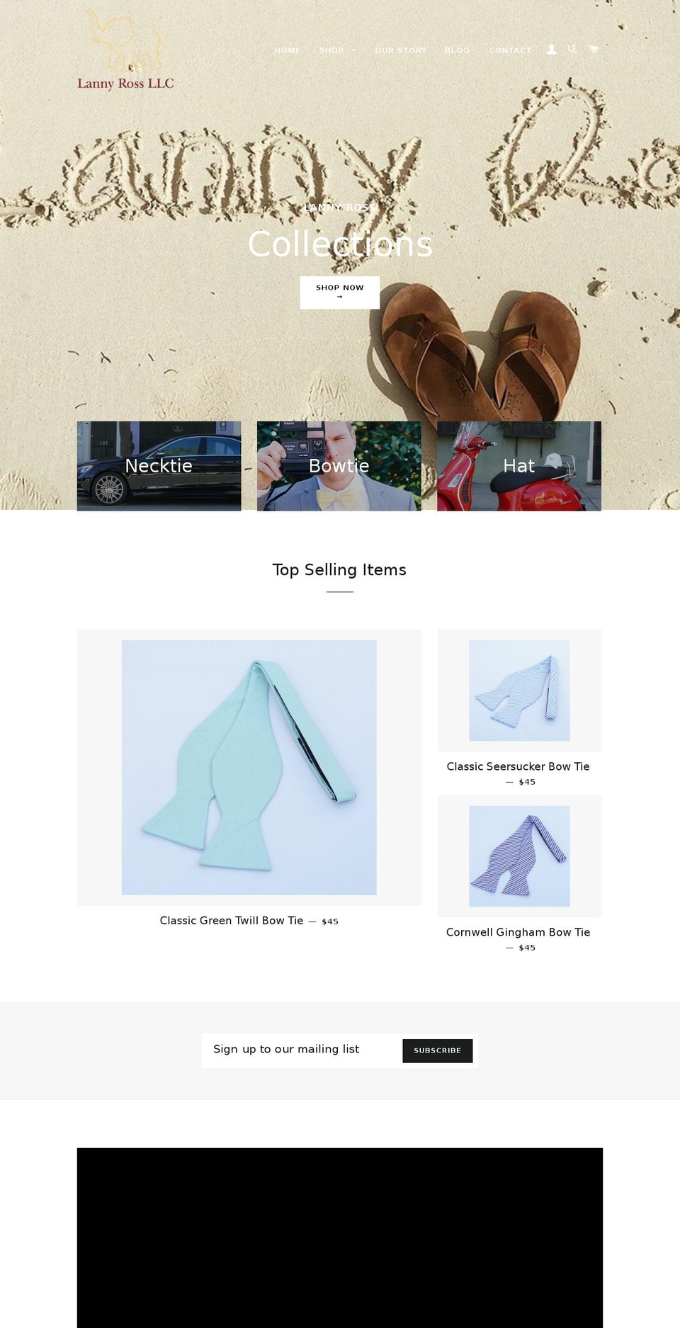 lannyrosscollection.com shopify website screenshot