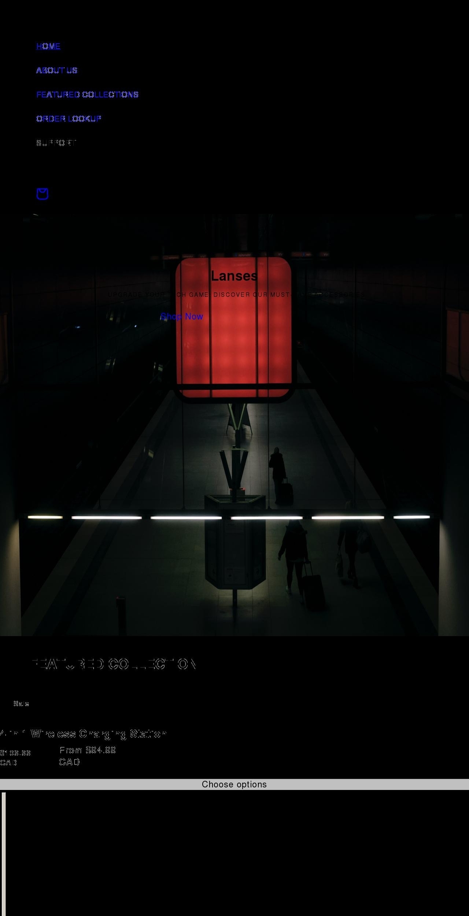 lanses.com shopify website screenshot