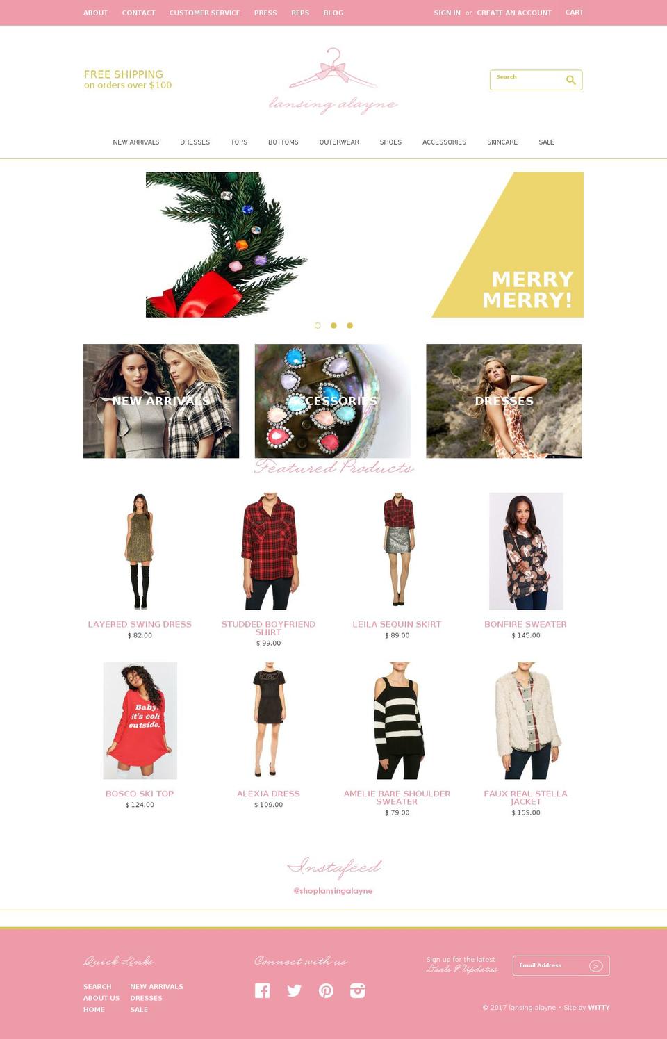 lansingalayne.com shopify website screenshot