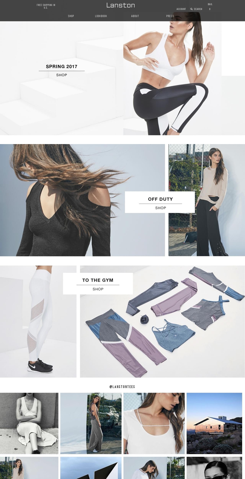 lanstonsport.com shopify website screenshot