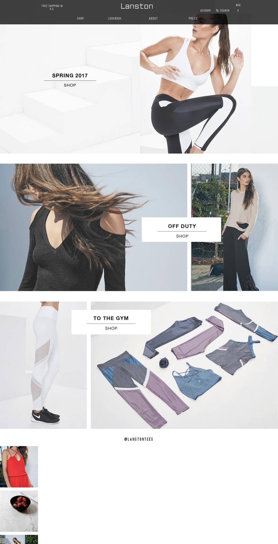 lanstontees.com shopify website screenshot