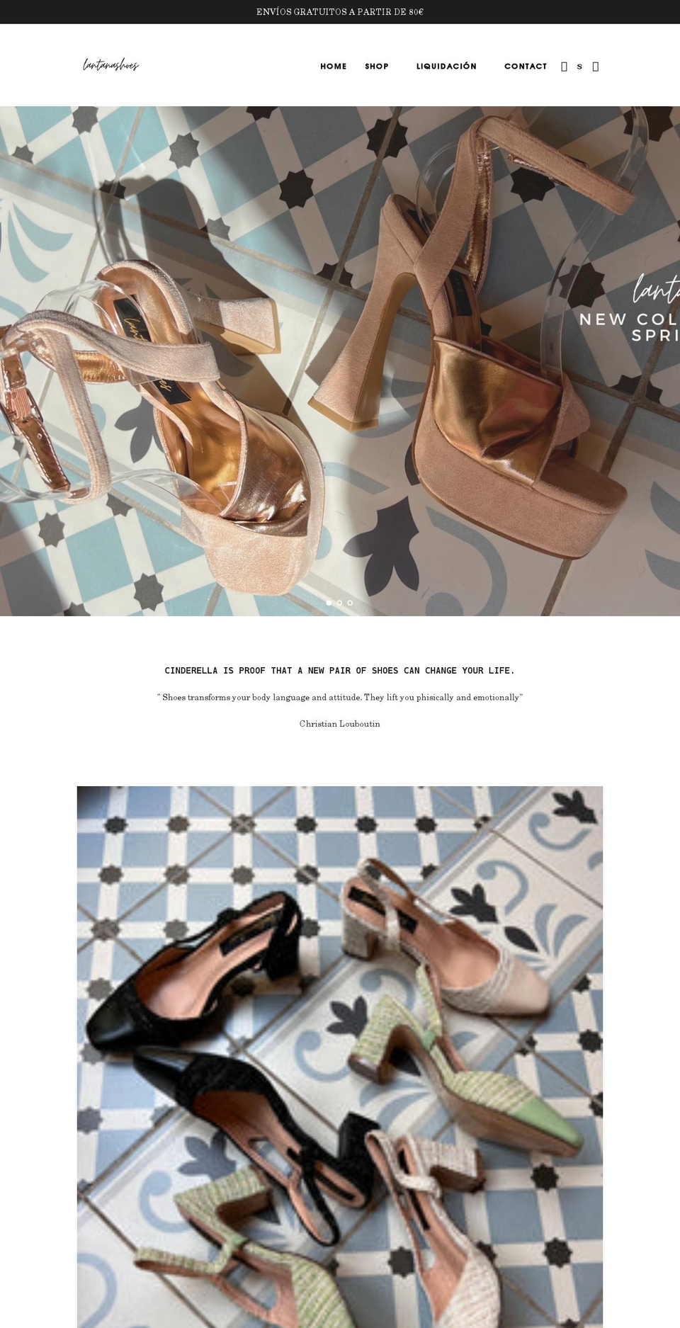 lantanashoes.com shopify website screenshot