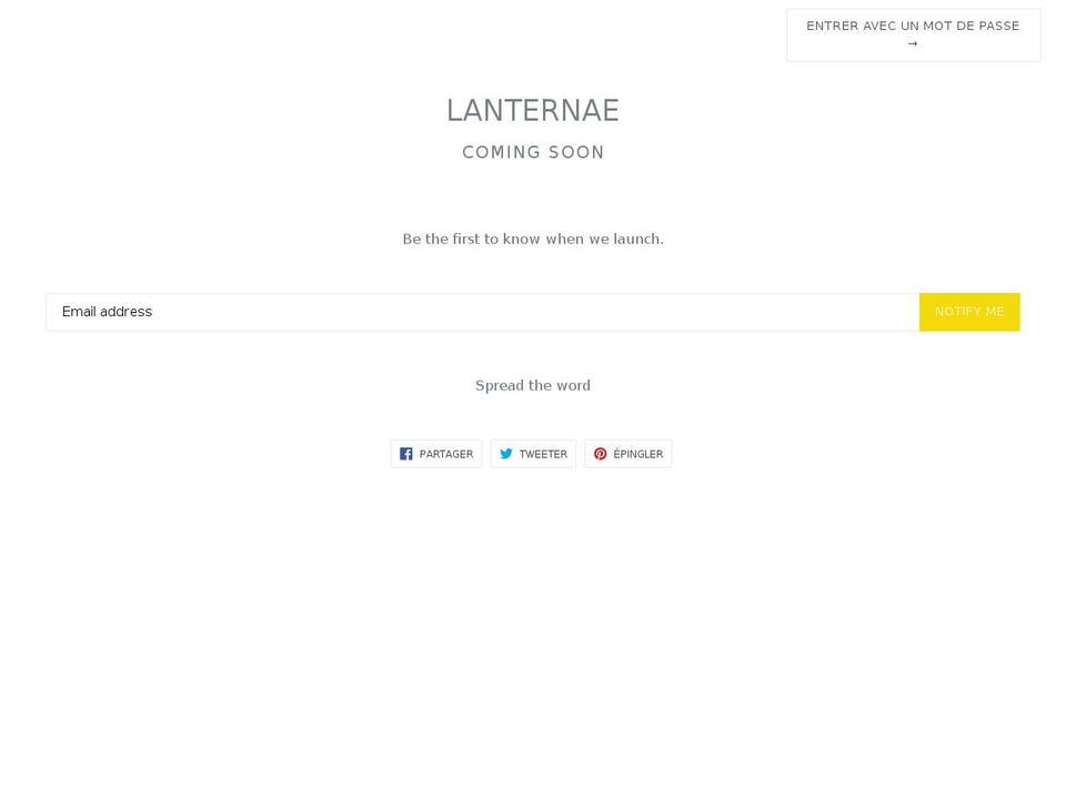 lanternae.com — Shopify storefront screenshot