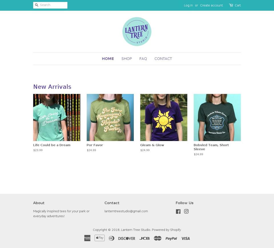 lanterntreestudio.com — Shopify storefront screenshot