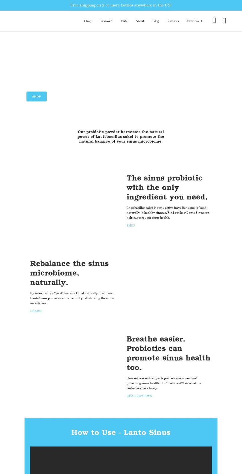 lantohealth.com shopify website screenshot