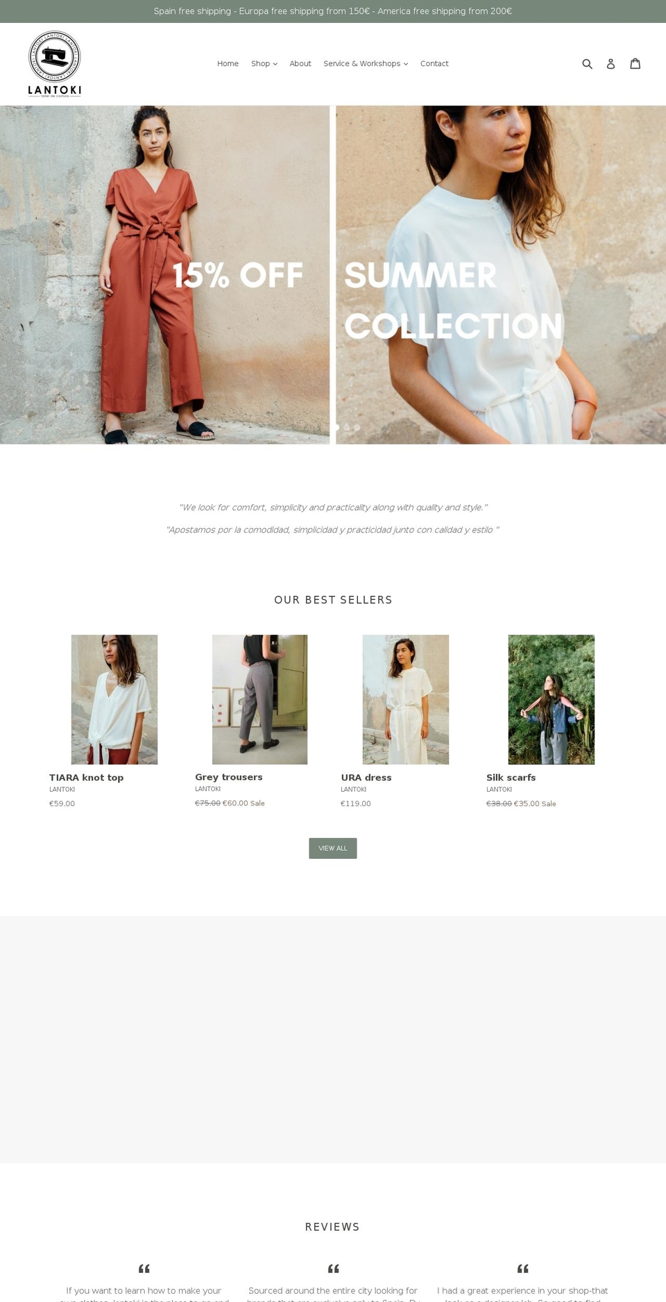 lantoki.es shopify website screenshot