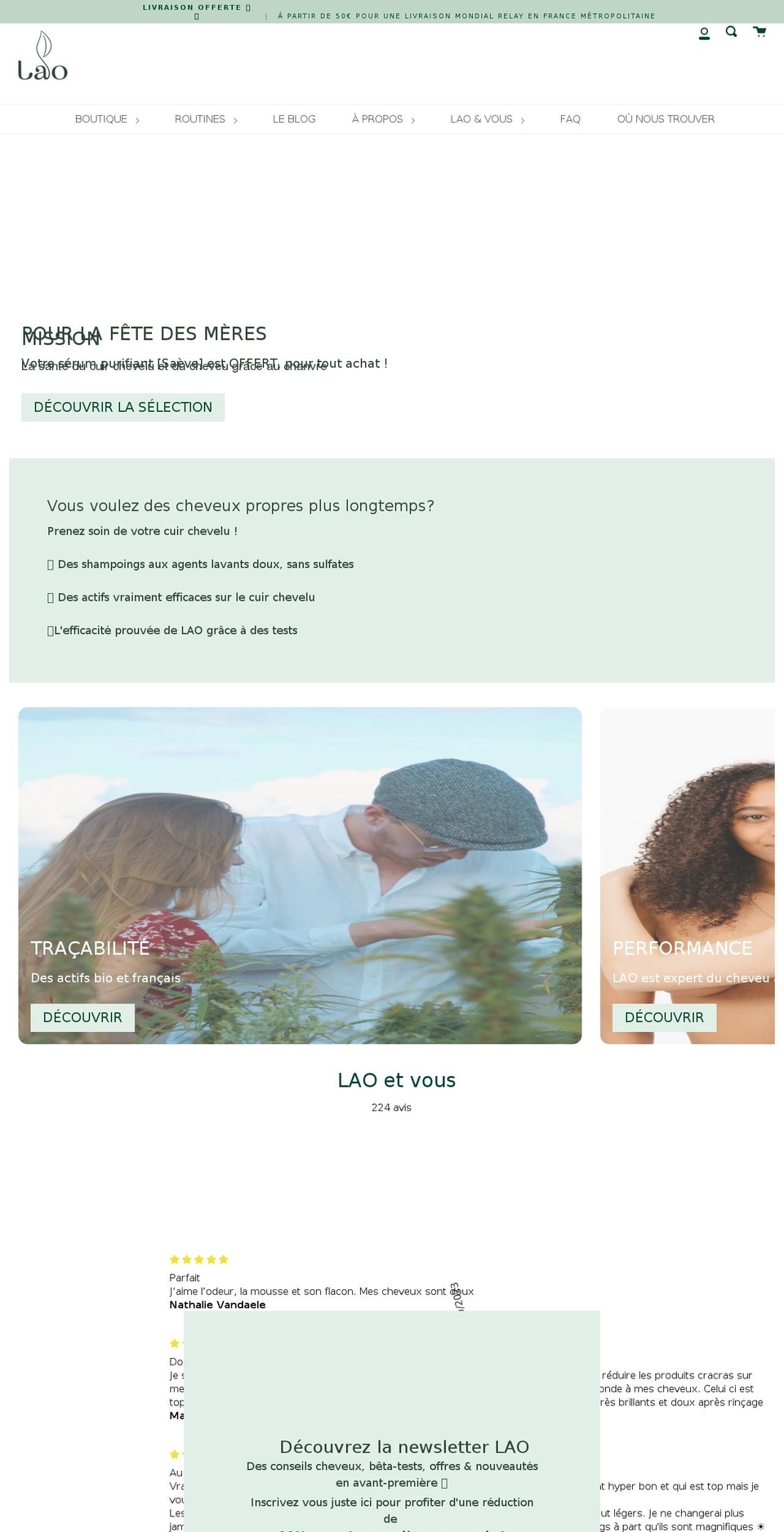 lao-care.com shopify website screenshot