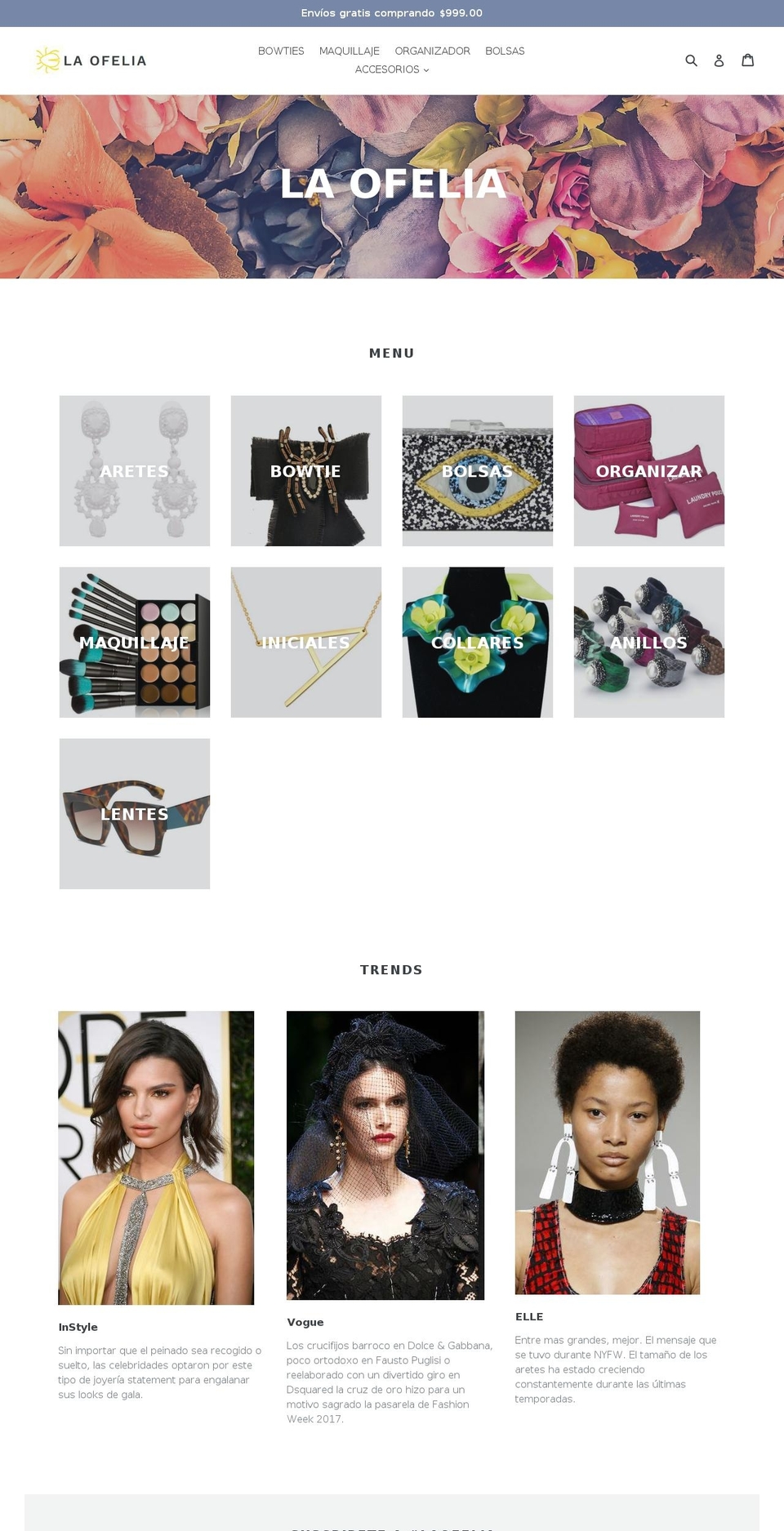 laofelia.com — Shopify storefront screenshot