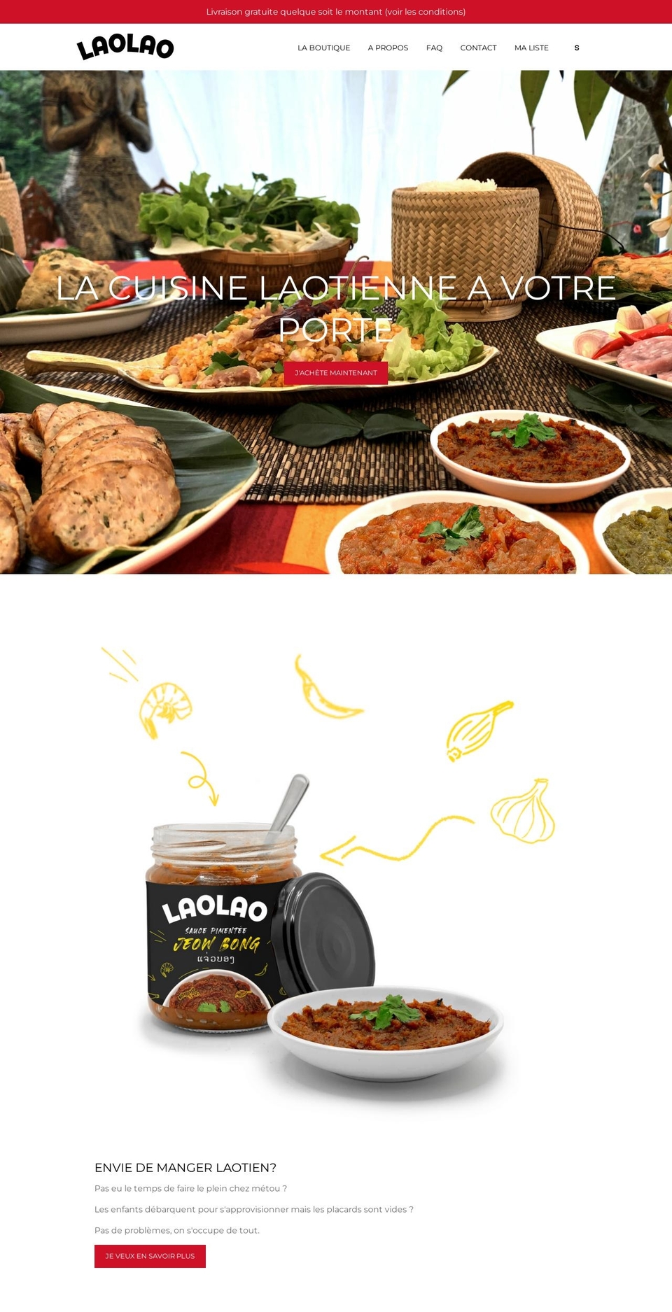 laolaofood.com shopify website screenshot