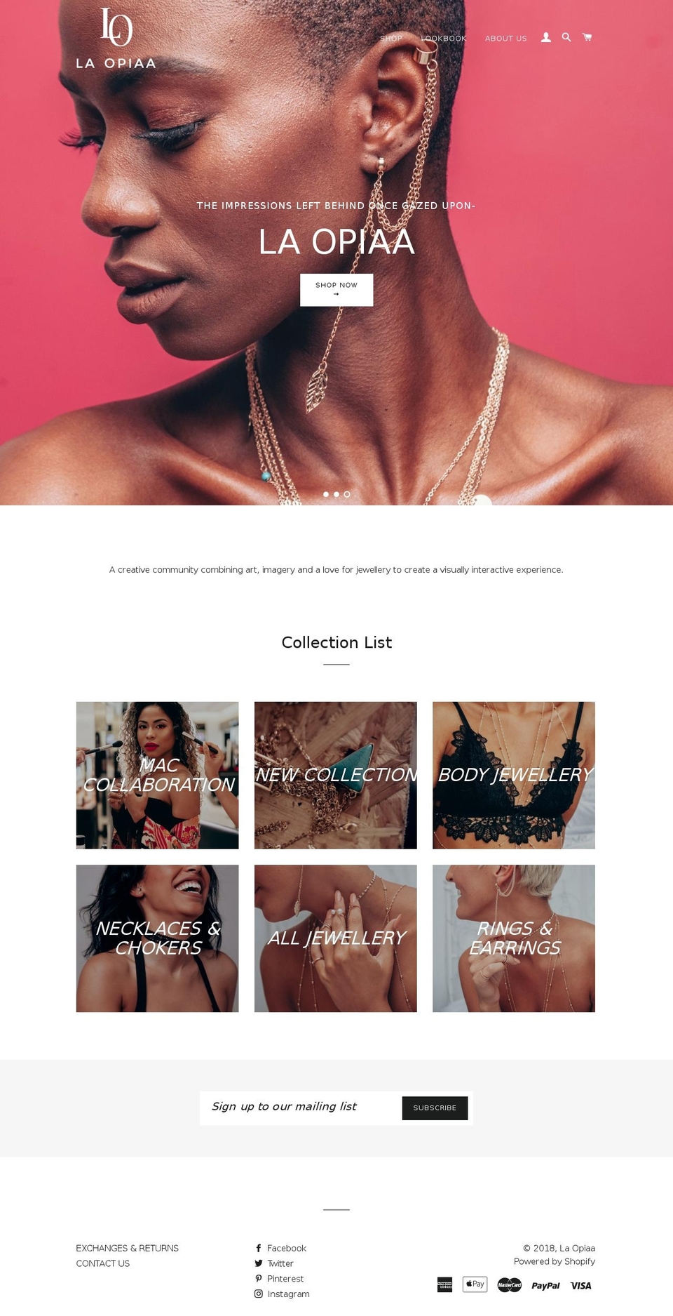 laopiaa.com — Shopify storefront screenshot