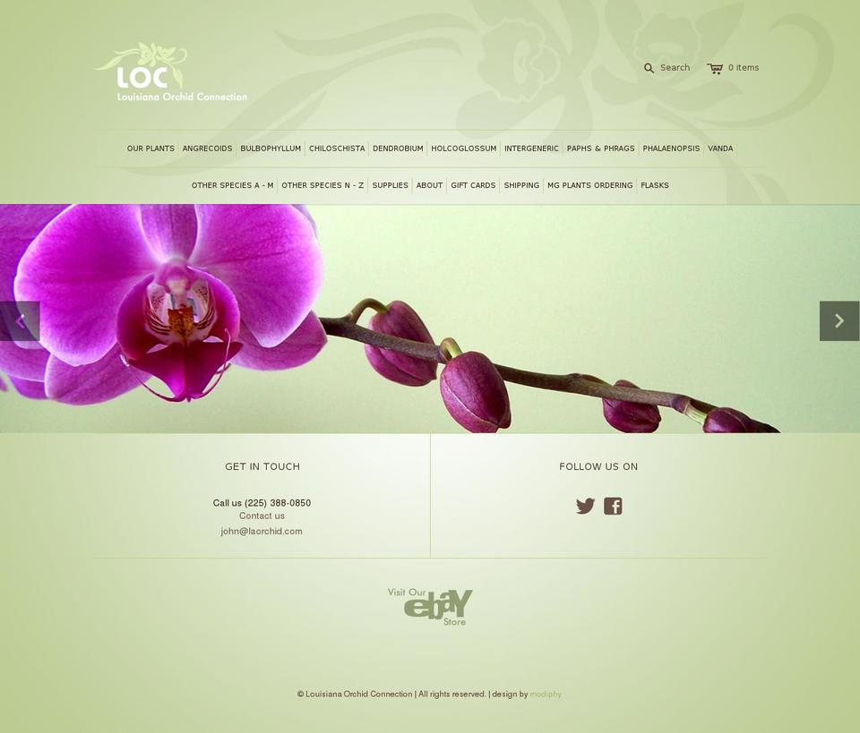 laorchid.com shopify website screenshot