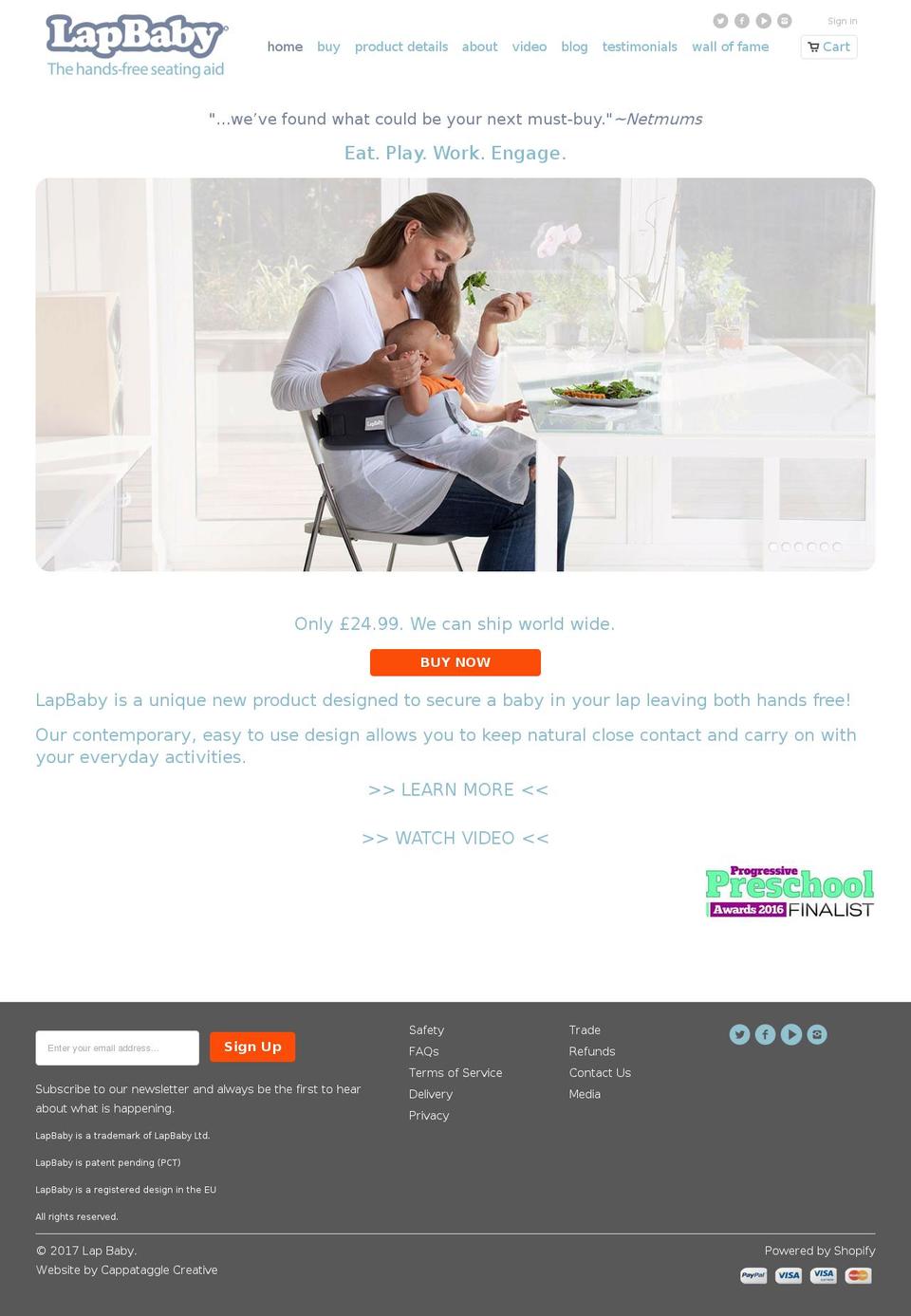 lap-baby.com shopify website screenshot