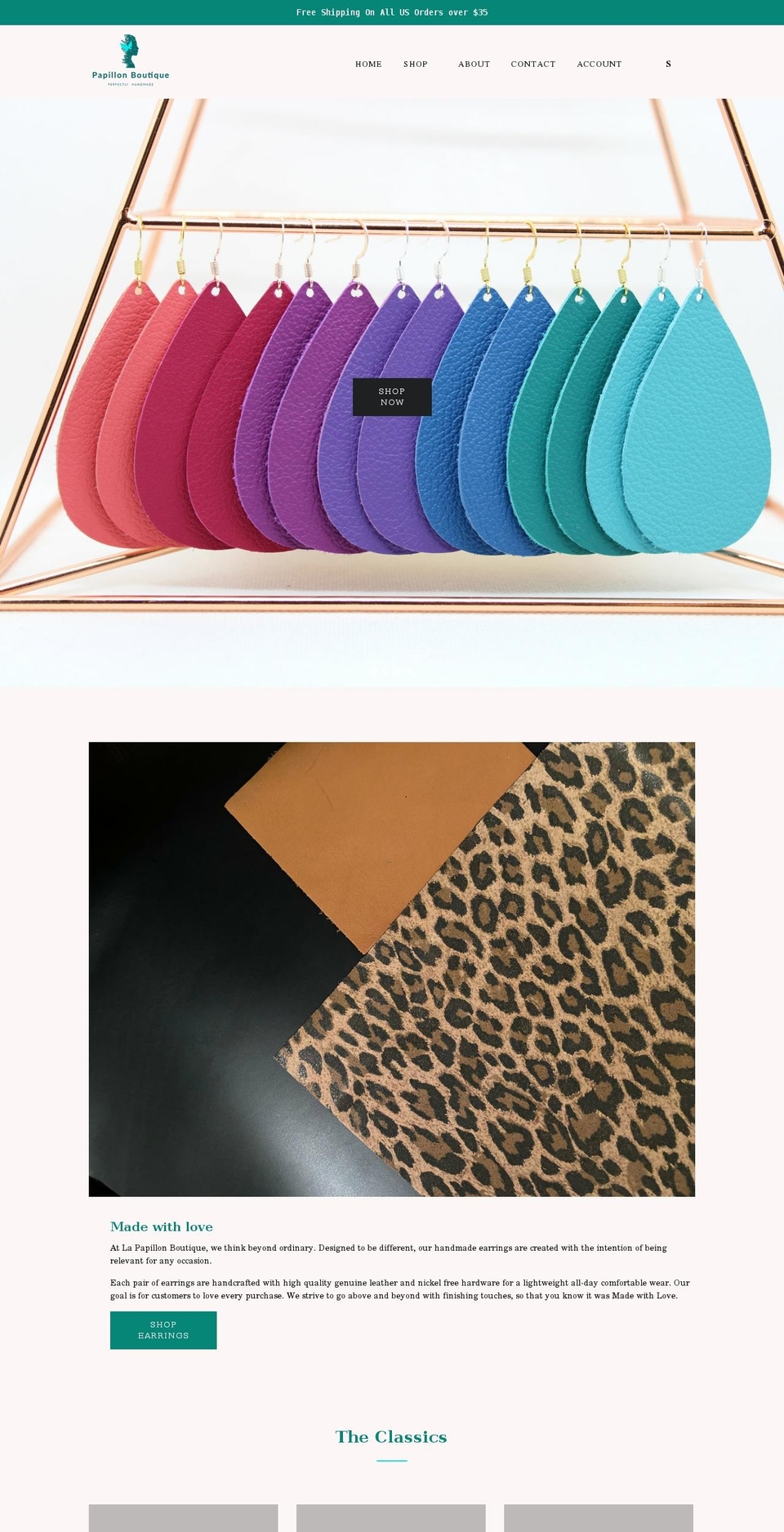 lapapillonboutique.com shopify website screenshot