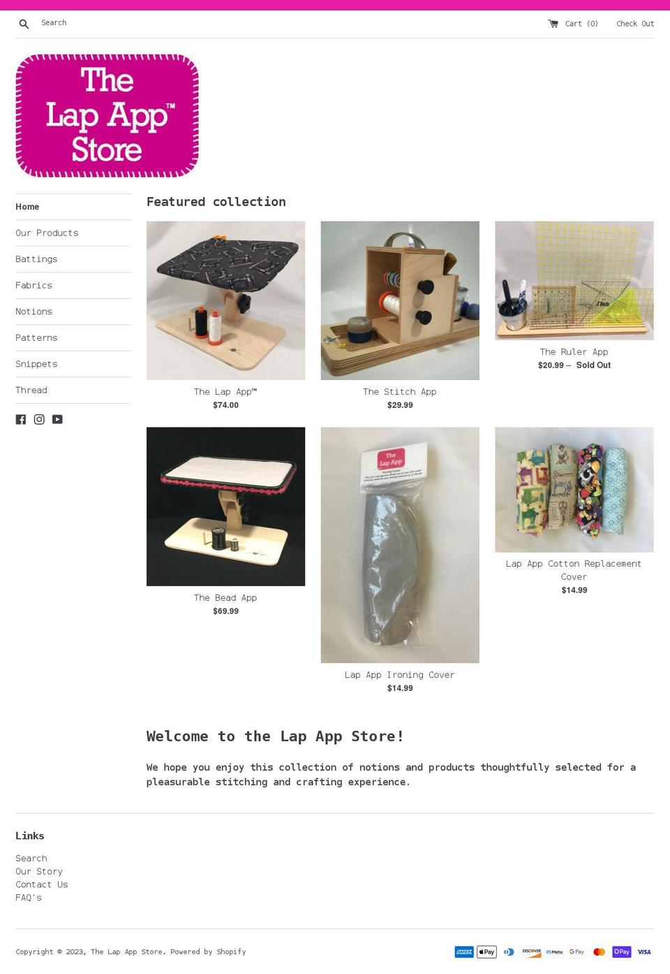 lapappstore.net shopify website screenshot