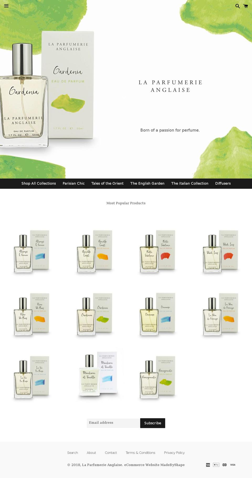 laparfumerieanglaise.co.uk shopify website screenshot