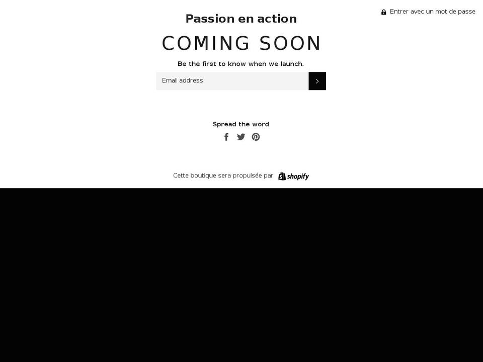 lapassionenaction.com — Shopify storefront screenshot