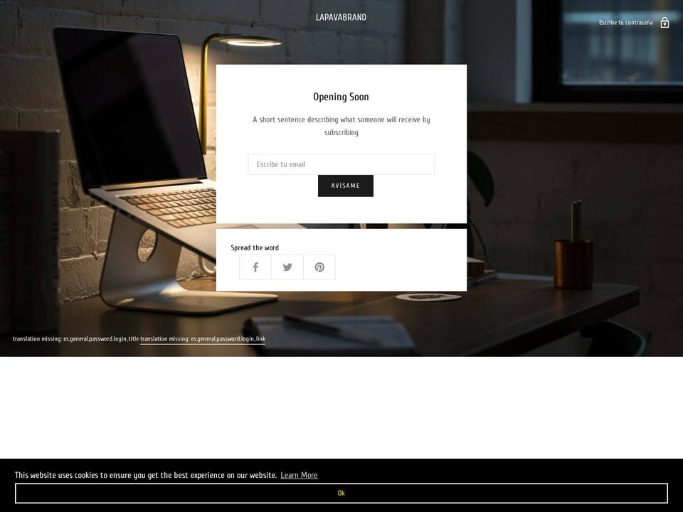 lapavabrand.com — Shopify storefront screenshot