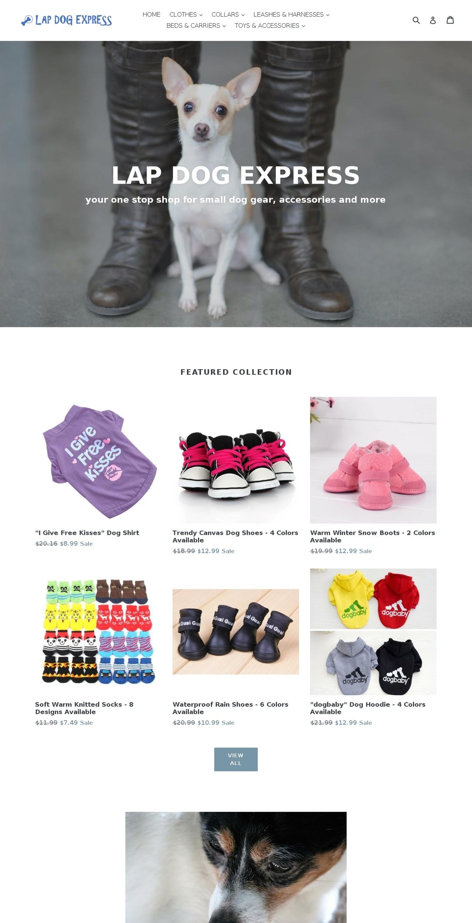 lapdogexpress.com — Shopify storefront screenshot
