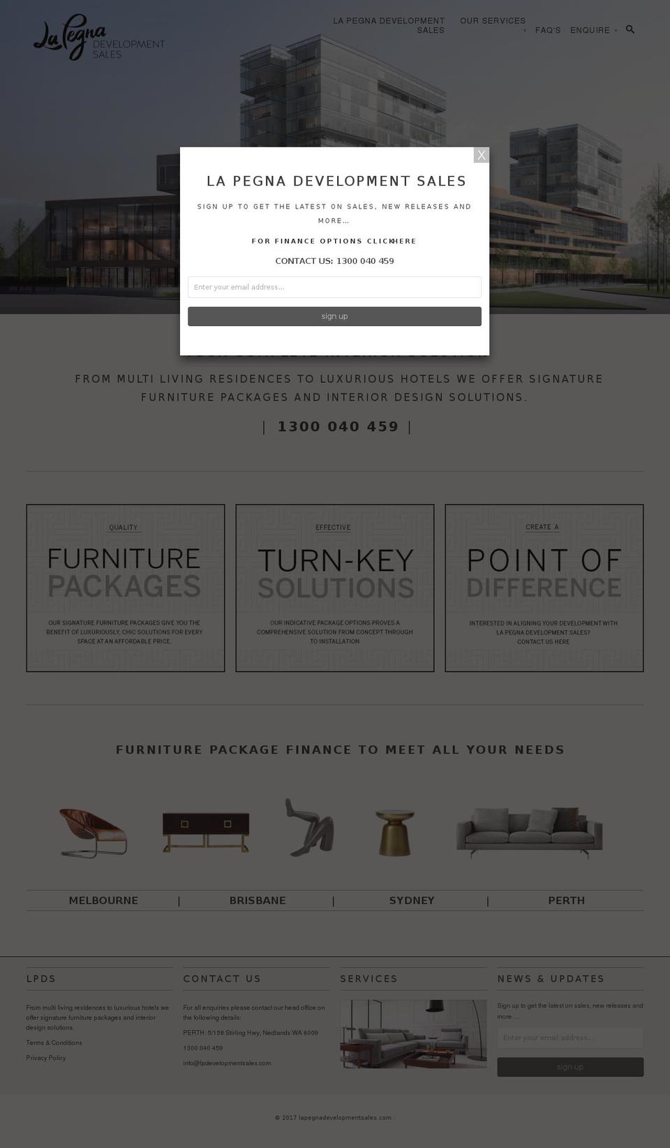 lapegnadevelopmentsales.com shopify website screenshot