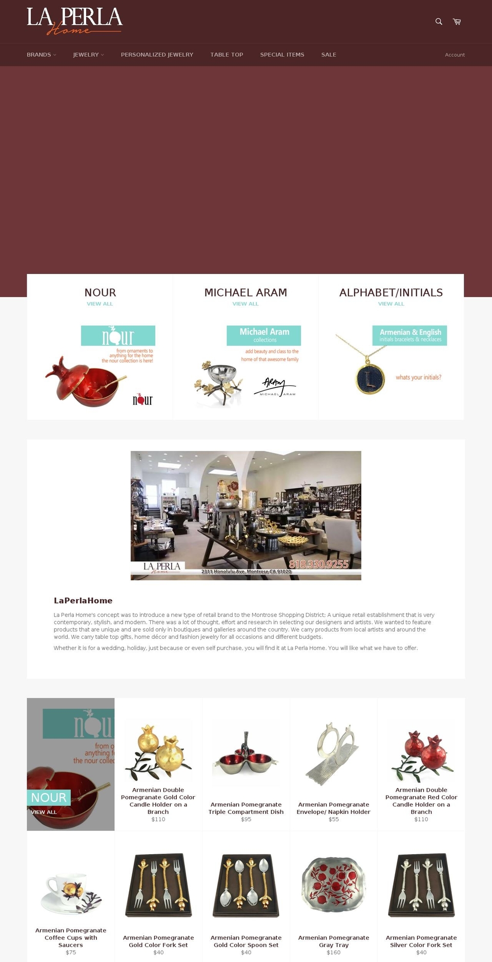 laperlahome.com shopify website screenshot