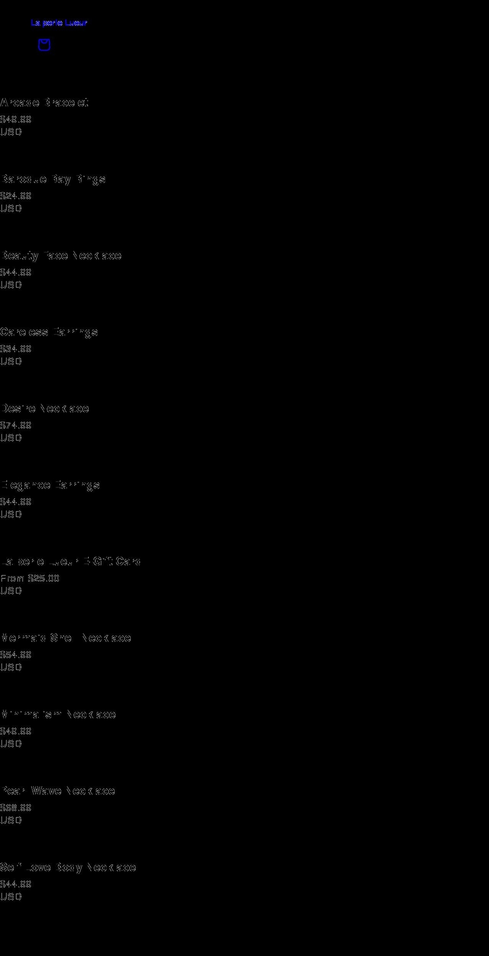 laperlelueur.com shopify website screenshot