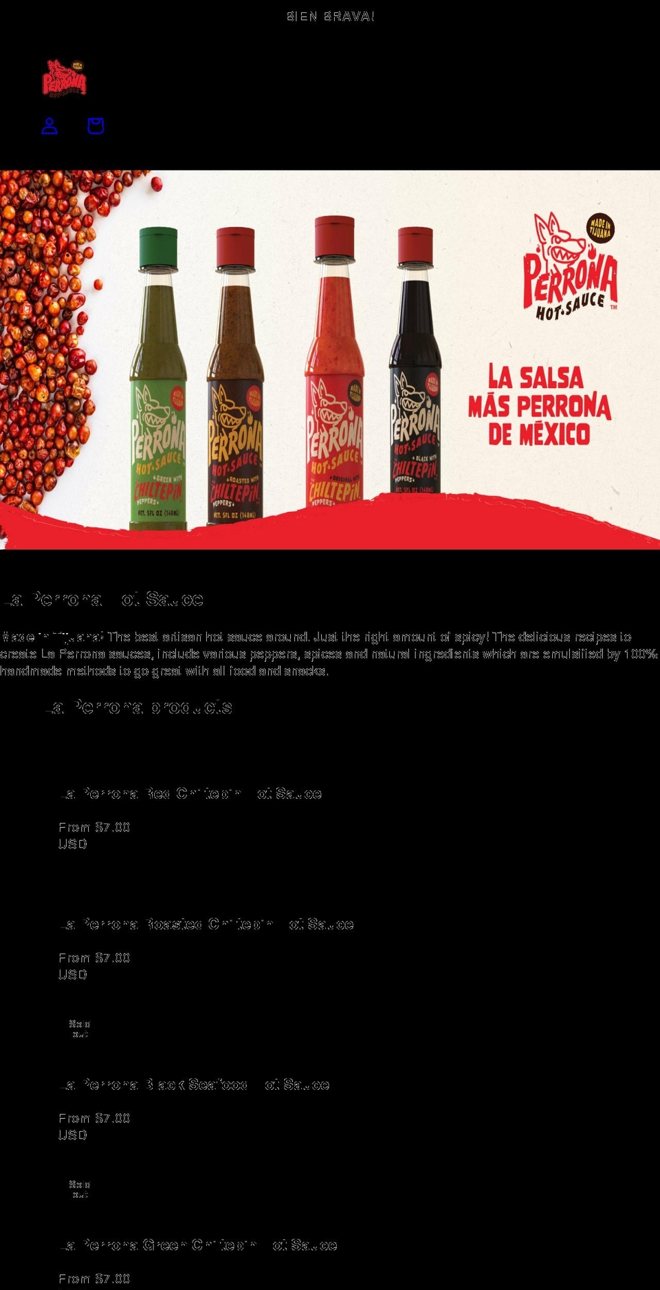 laperrona.com shopify website screenshot