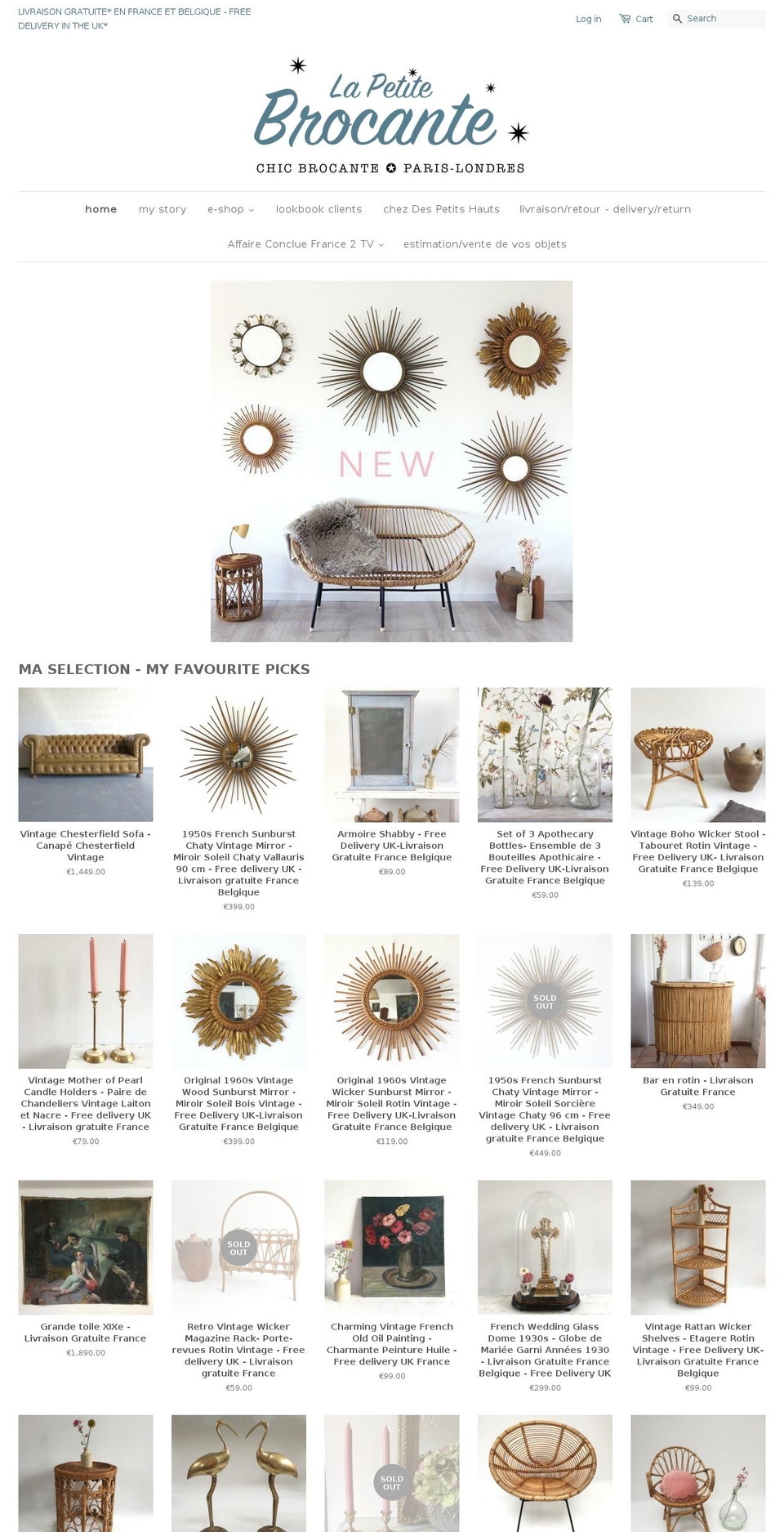 lapetitebrocanteparislondres.com — Shopify storefront screenshot