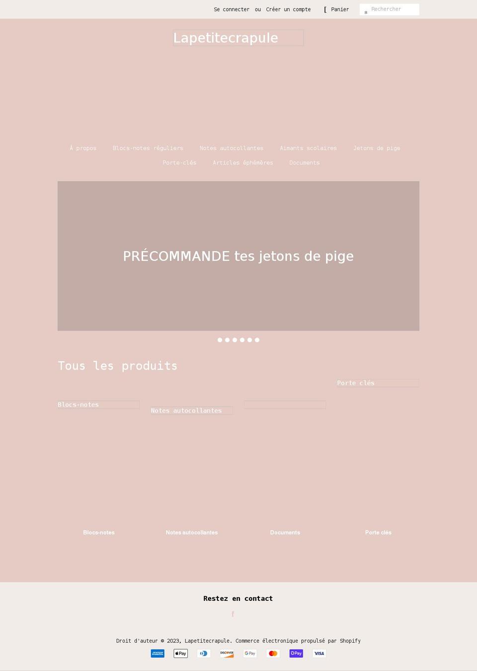 lapetitecrapule.com shopify website screenshot