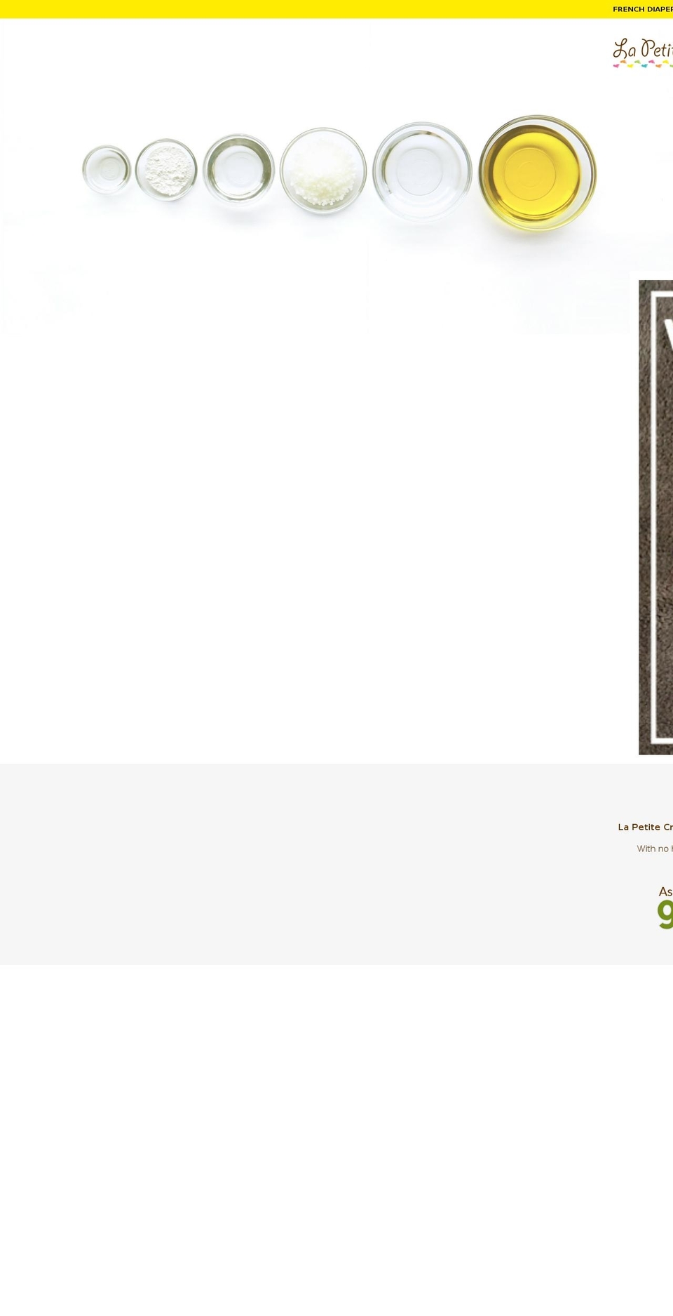 lapetitecreme.com shopify website screenshot