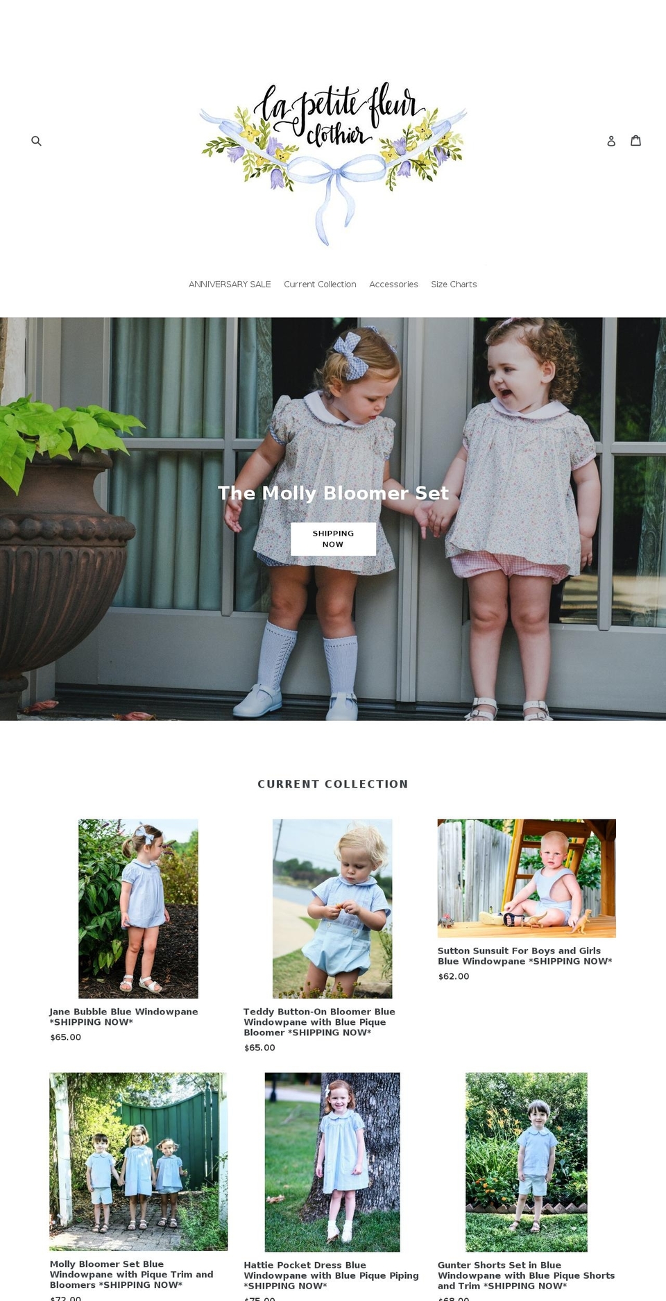 lapetitefleurclothier.com — Shopify storefront screenshot