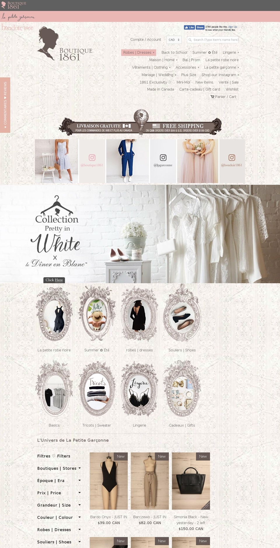 Zapiet - Once upon a time Shopify theme site example lapetitegarconne.ca