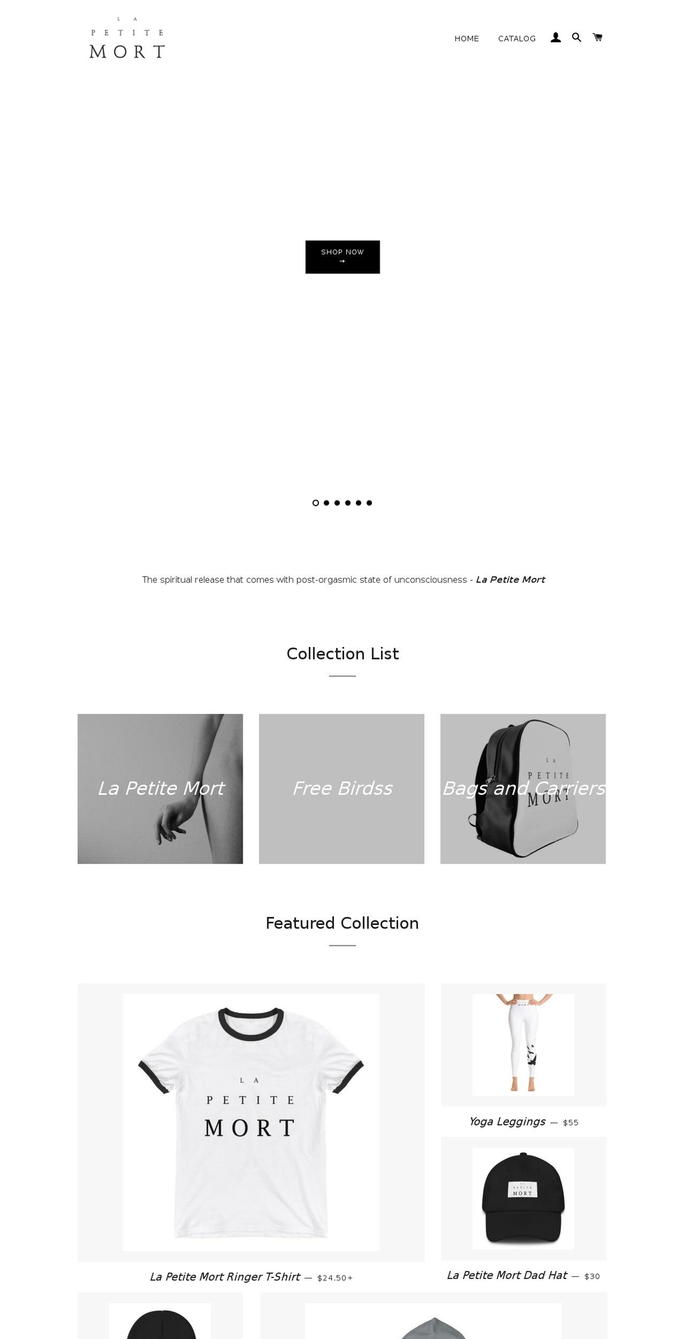 lapetitemort.store shopify website screenshot