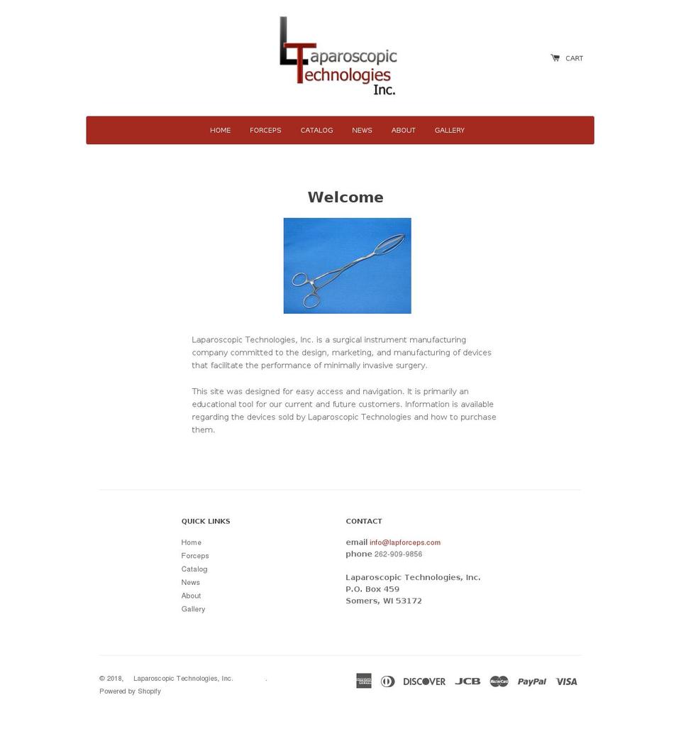 lapforceps.com shopify website screenshot