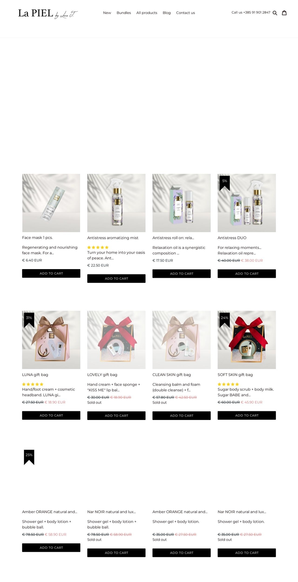 lapielshop.com shopify website screenshot