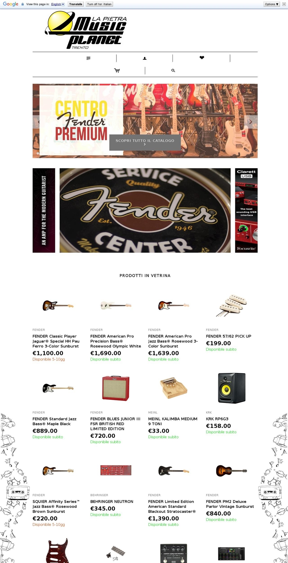 lapietramusicplanet.org shopify website screenshot