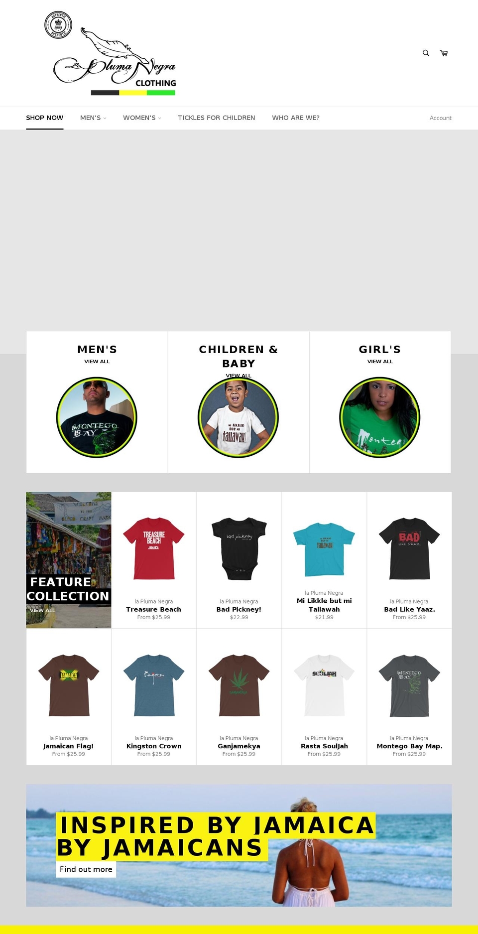 laplumanegra.com — Shopify storefront screenshot