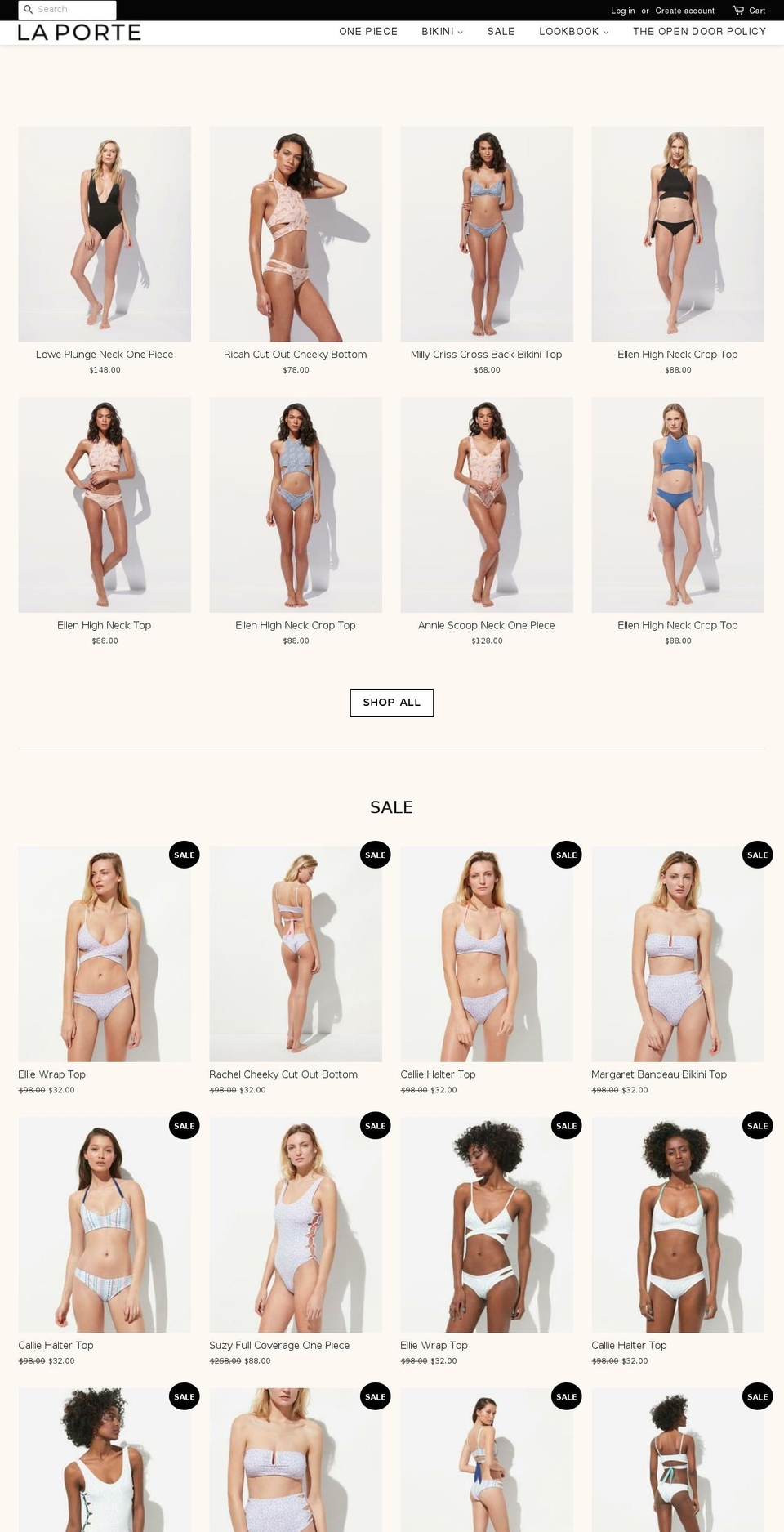 laporteswim.com shopify website screenshot