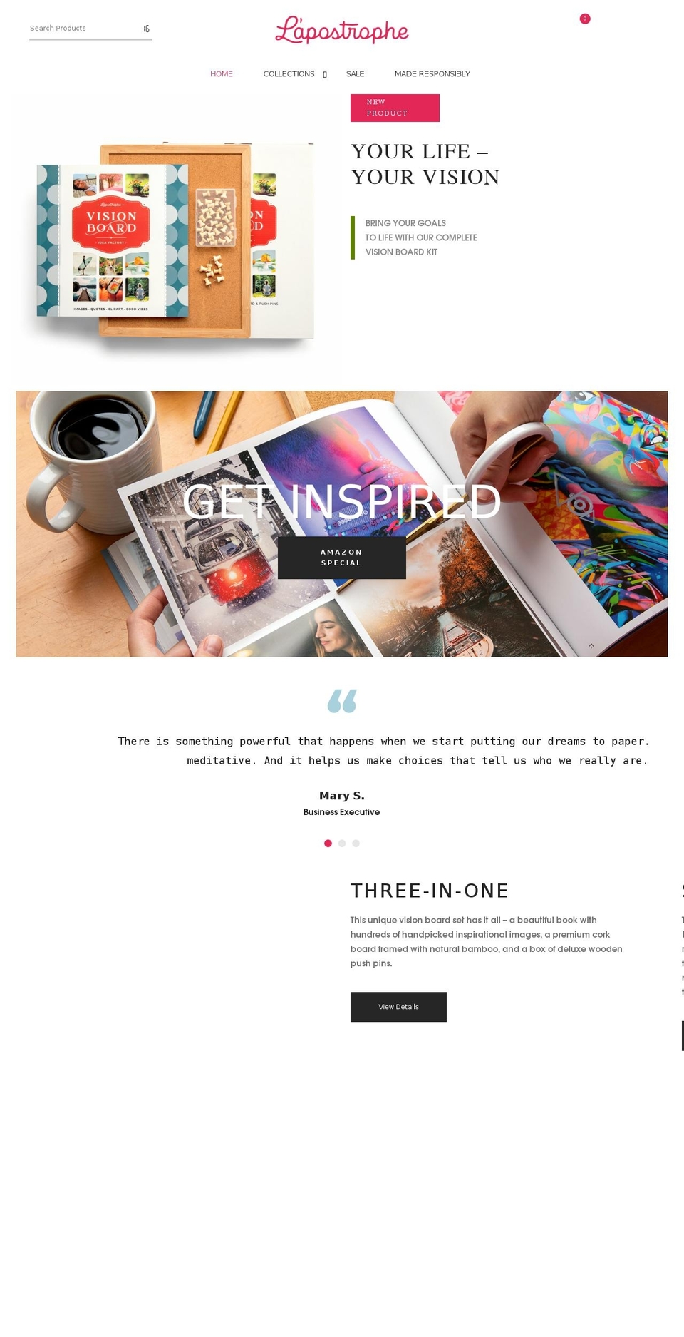 Toro Shopify theme site example lapostrophe.art