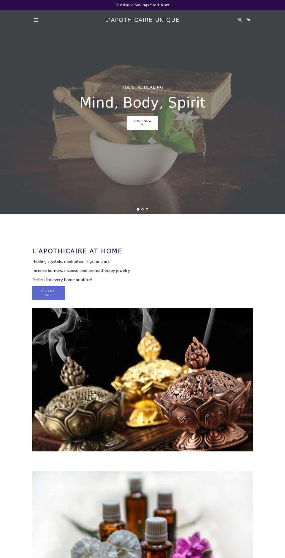 lapothicaireunique.com shopify website screenshot