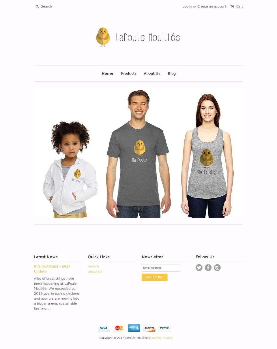 lapoule-mouillee.com shopify website screenshot