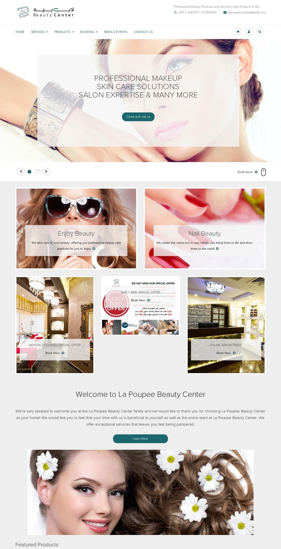 lapoupee-beautycenter.com shopify website screenshot