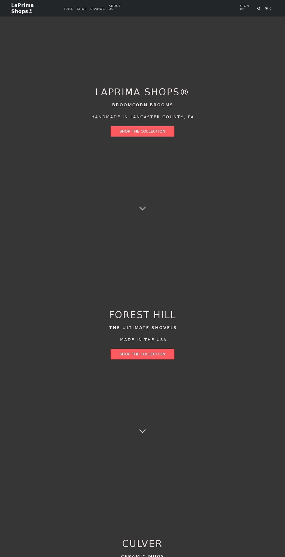 laprimacafe.com — Shopify storefront screenshot