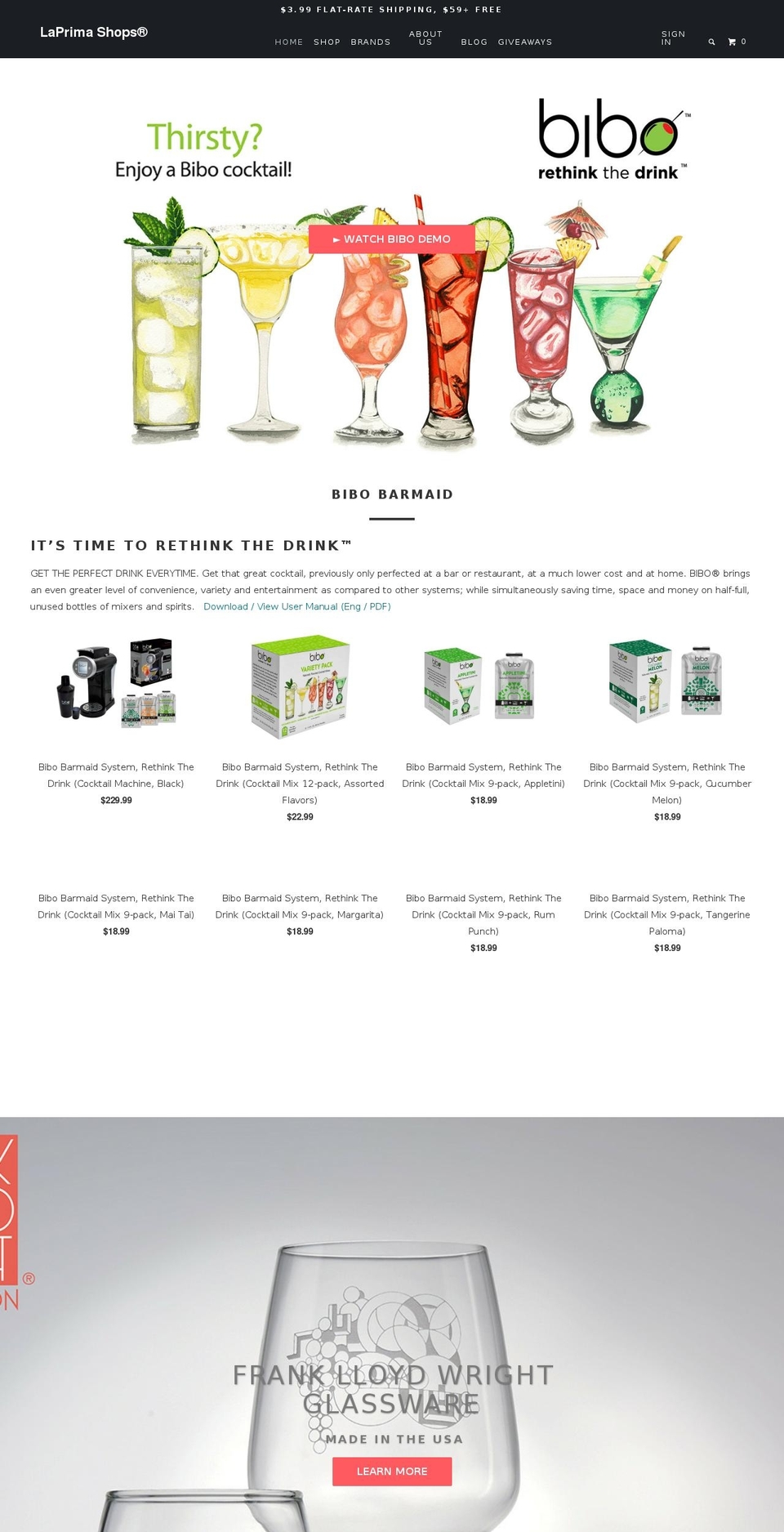 laprimafoods.com shopify website screenshot