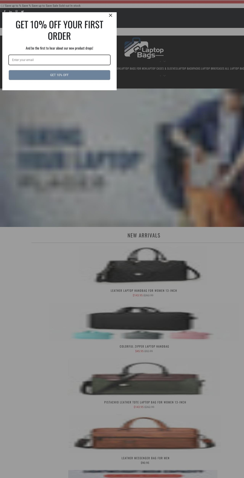 laptop-bag.com.au shopify website screenshot
