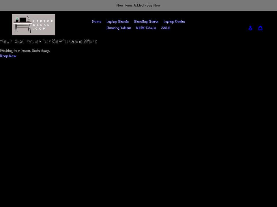 laptop-desks.com shopify website screenshot