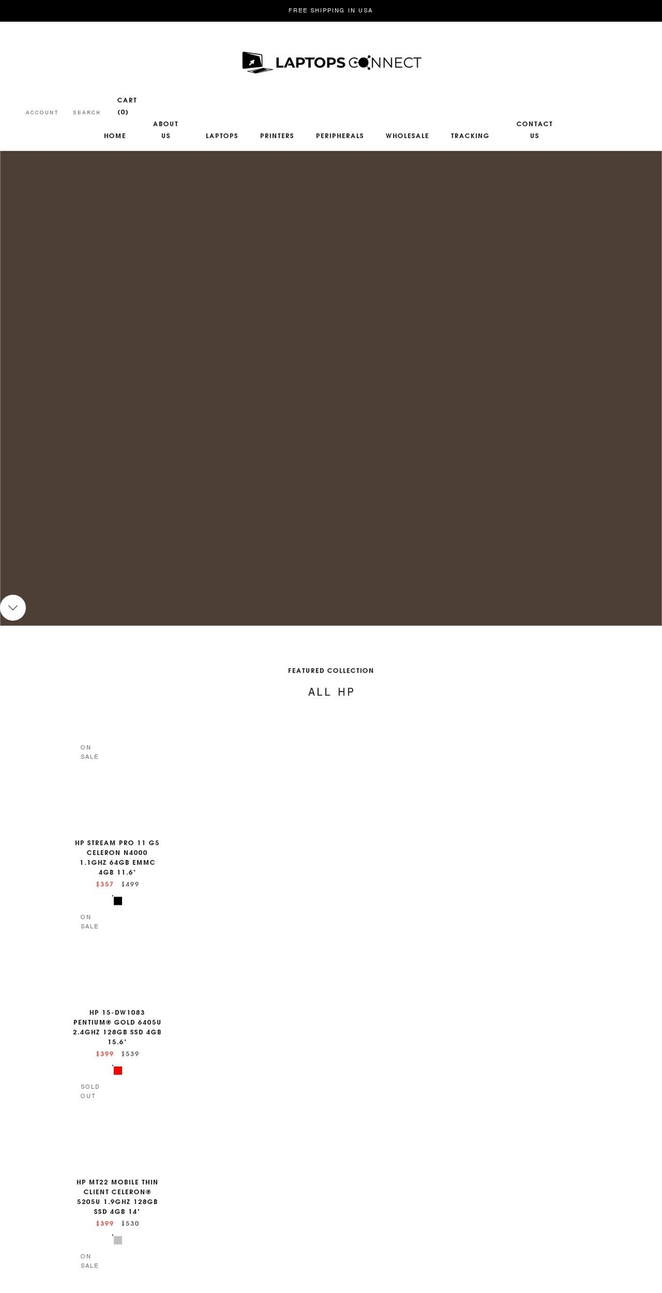 laptopsconnect.com shopify website screenshot