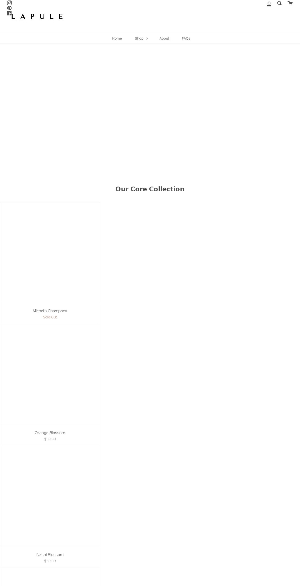 lapuleus.com shopify website screenshot
