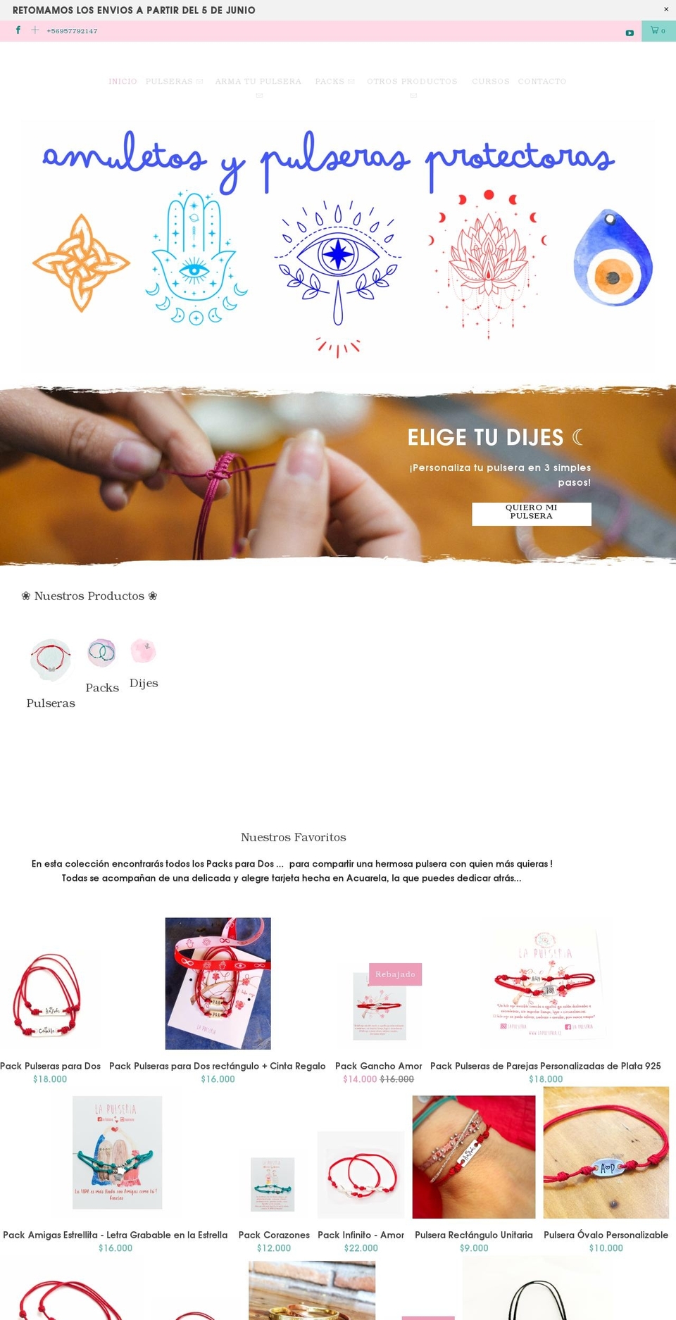 lapulseria.cl shopify website screenshot