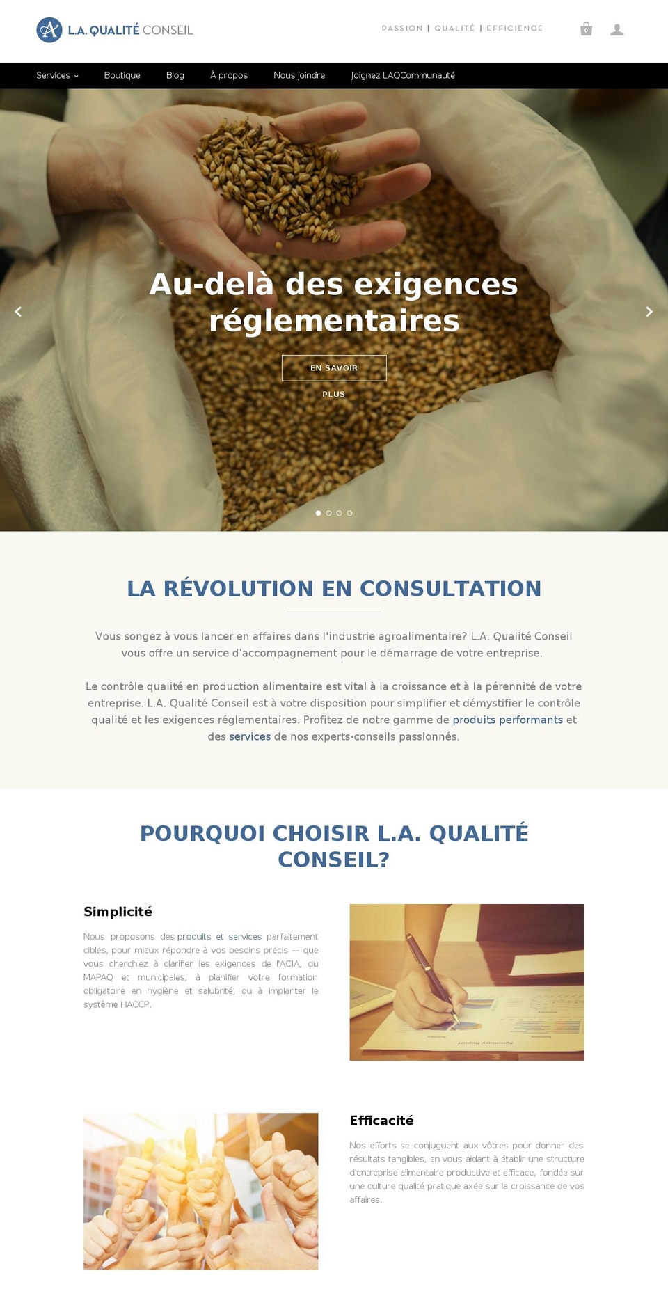 laqualiteconseil.com shopify website screenshot